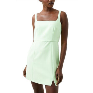 French Connection‎ Women L Dress Mini Square Neck Adjustable Strap Lime Green